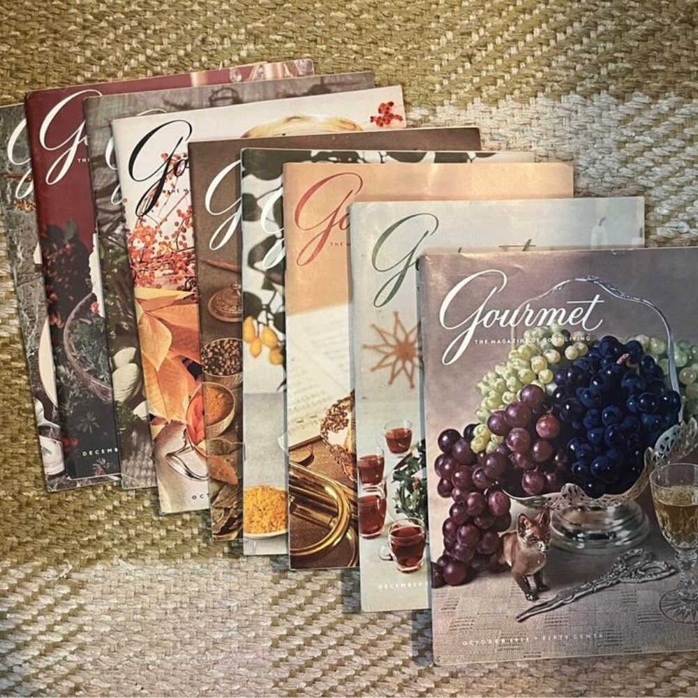 9 Vintage “Gourmet Magazine” Issues from 1959 to 1962